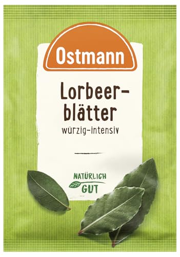 Ostmann Gewürze – Lorbeerblätter | Getrocknete Blätter zum Würzen und Einlegen von Fleisch, Fisch und vegetarischen Lebensmitteln aller Art | 50 g im Beutel von Ostmann