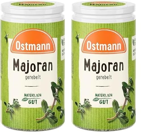 Ostmann Gewürze - Majoran gerebelt | Zum Würzen von Eintöpfen und Kartoffelgerichten | 7,5 g in Streudose (Packung mit 2) von Ostmann