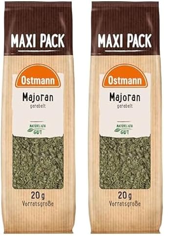 Ostmann Gewürze - Majoran gerebelt | Zum Würzen von Kartoffelgerichten | 20 g im Vorteilsbeutel (Packung mit 2) von Ostmann