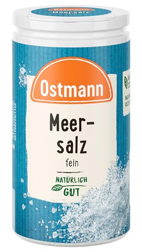 Ostmann Gewürze - Meersalz fein | Salzstreuer zum Nachwürzen bei Tisch | Mit praktischem Streuaufsatz | 90 g in der Streudose von Ostmann