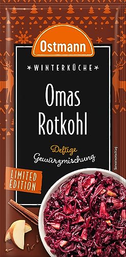 Ostmann Gewürze – Oma’s Rotkohl Gewürzmischung, für 4 Portionen, mit winterlichen Gewürzen, 8 g im Beutel (Verpackungsdesign kann abweichen) von Ostmann