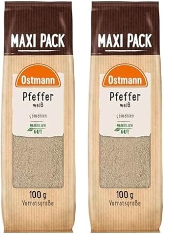 Ostmann Gewürze - Pfeffer weiß gemahlen | 100 g im Vorteilsbeutel (Packung mit 2) von Ostmann