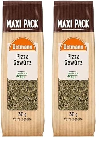 Ostmann Gewürze - Pizza-Gewürz Mediterrane Kräutermischung für Pizza und Pastasaucen Wiederverschließbarer Beutel 30 g im Beutel (Packung mit 2) von Ostmann