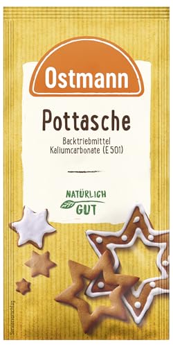 Ostmann Gewürze – Pottasche | Backtriebmittel für Honig- und Lebkuchen | Ideal als Backpulver für schwere Flachgebäcke, Kaliumcarbonat E 501 | 15 g im Beutel von Ostmann