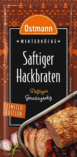 Ostmann Gewürze – Saftiger Hackbraten Gewürzsalz, für 4 Portionen, für würziges Hackfleisch, 10 g im Beutel (Verpackungsdesign kann abweichen) von Ostmann