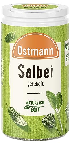 Ostmann Gewürze - Salbei gerebelt | Würziges Kräuteraroma für Fleisch- und Gemüsegerichte | 10 g in der Dose von Ostmann