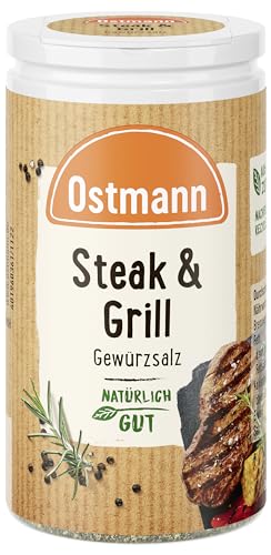 Ostmann Gewürze – Steak & Grill Gewürzsalz, leckeres Gewürzsalz zum Grillen & Anbraten von würzigen Steaks, ideal auch für Grillgerichte ohne Fleisch, 60 g von Ostmann