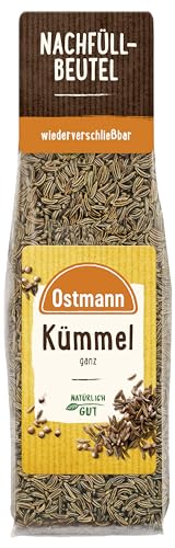 Ostmann Gewürze - Kümmel ganz | Zum Würzen von Brot und Gebäck | Zum Nachfüllen der Streudose | 40 g im Beutel von Ostmann