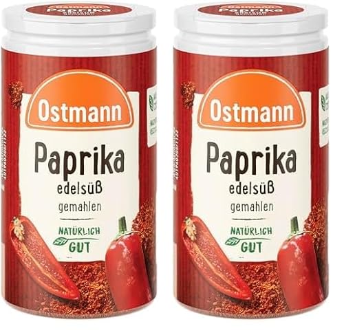 Ostmann Paprika edelsüß 35 g Paprikapulver zum Würzen, süßes Paparikagewürz, Gewürzpaprika-Pulver, für Soßen, Dips, Salate & Gemüse, Menge: 1 Stück (Packung mit 2) von Ostmann