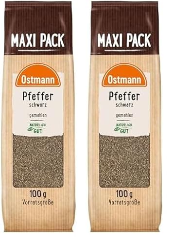 Ostmann Pfeffer schwarz gemahlen, 100 g (Packung mit 2) von Ostmann