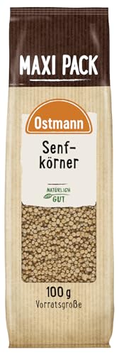 Ostmann Gewürze - Senfkörner ganz | Ideal zum Einmachen von Obst und Gemüse | 100 g im Vorteilsbeutel von Ostmann