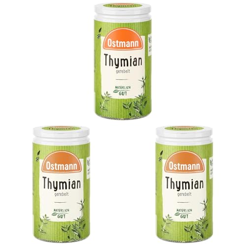 Ostmann Thymian gerebelt 15 g Thymian-Gewürz für viele Fleisch-, Fisch-, Pilz-, und Gemüsegerichte der mediterranen Küche, Menge: 1 Stück (Packung mit 3) von Ostmann