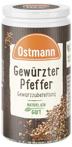 Ostmann gewürzter Pfeffer 40 g Gewürzubereitung aus kräftigem Pfeffer und aromatischem Paprika (1x40g) von Ostmann