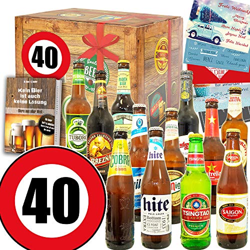 40 Geburtstag lustige Geschenke Mann / 12x Bier Welt/Geschenke Mann zum 40. von ostprodukte-versand