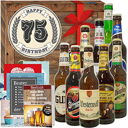 Zum 75. Geburtstag + Geschenke Geburtstag Mutter + Deutsche Bier Box von ostprodukte-versand