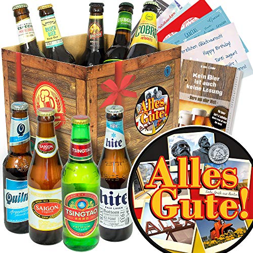 Alles Gute/Bier Geschenkbox mit Biersorten der Welt von ostprodukte-versand