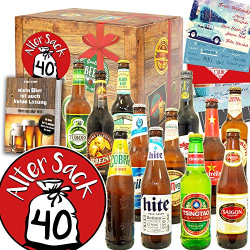 Alter Sack 40 + Geschenk Mann 40 + 12 Biere der Welt von ostprodukte-versand