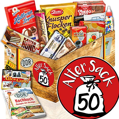 Alter Sack 50 - DDR Süßigkeiten - Geschenkidee Herr 50 von ostprodukte-versand