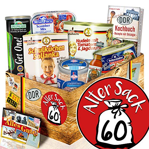 Alter Sack 60 + Geschenkidee Männer 60. + DDR Paket Geschenk von ostprodukte-versand