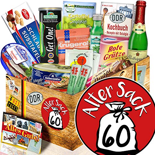 Alter Sack 60 / Männer Set/Geschenkpaket DDR Spezialitäten von ostprodukte-versand