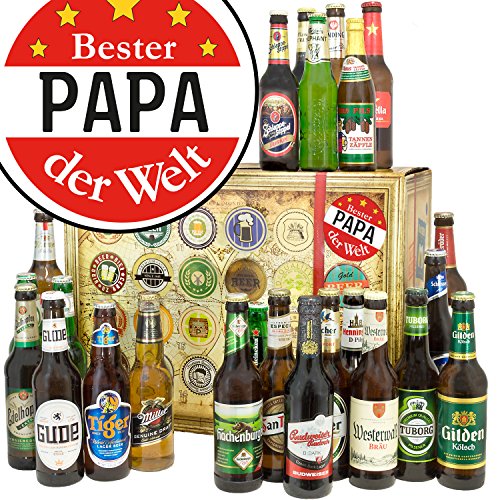 Bester Papa / 24x Bier DE und Welt/Geburtstagsgeschenke für Ihn/Advent Kalender 2024 2025 Bier von ostprodukte-versand