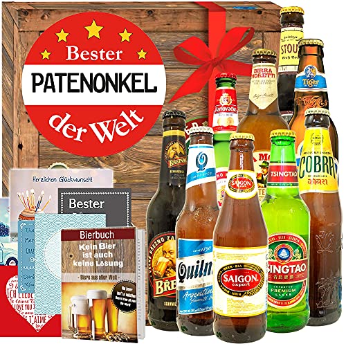 Bester Patenonkel/Bier Geschenkset mit Bieren aus aller Welt von ostprodukte-versand