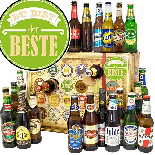 Du bist der Beste + Weihnachtskalender mit Bier + Bier aus aller Welt 24x 2023 von ostprodukte-versand