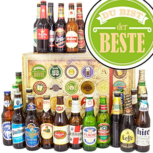 Du bist der Beste + Geschenk für den Freund + Biere der Welt 24x + Bier Geschenk Adventskalender 2024 2025 von ostprodukte-versand