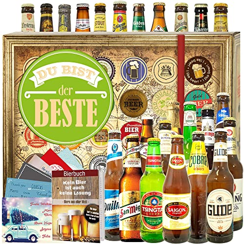 Du bist / 24 x Bier Welt und DE/bester Freund Geburtstagsgeschenk/Weihnachtskalender 2024 2025 für Ihn Bier von ostprodukte-versand