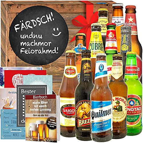 Feierabend - 12 Biere der Welt - Geschenkidee mit Spruch von ostprodukte-versand