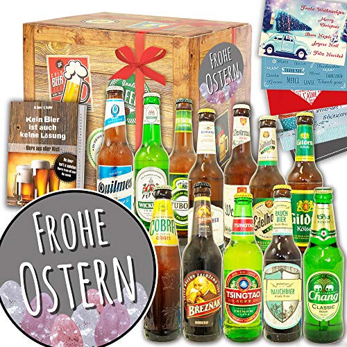 Frohe Ostern - Geschenke zu Ostern Frauen - Biere der Welt und DE 12x von ostprodukte-versand