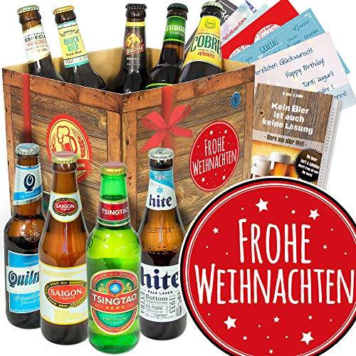 Frohe Weihnachten/Bier - Geschenkset mit Bieren der Welt von ostprodukte-versand