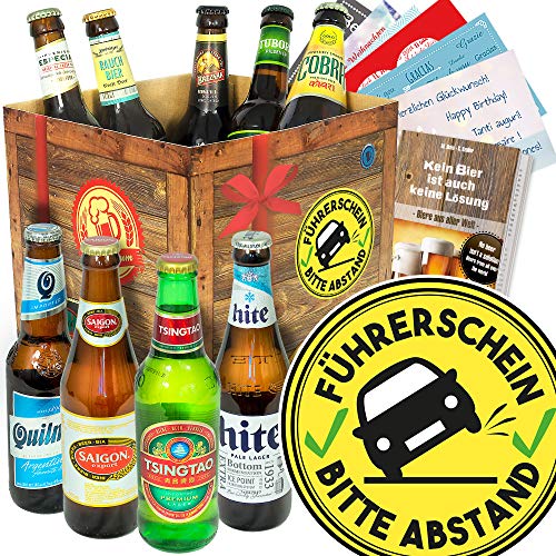 Führerschein – Bitte Abstand - Biere Welt - Geschenke zum Führerschein von ostprodukte-versand