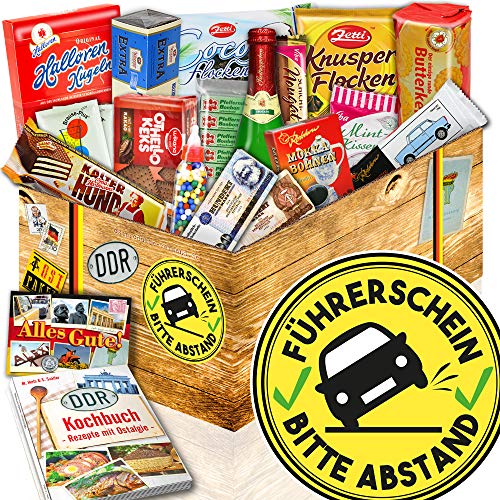 Führerschein + Süßes Ostpaket Geschenkset + Führerschein bestanden Geschenk von ostprodukte-versand