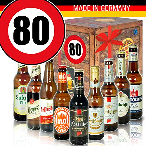 Geburtstags Geschenk - Ostdeutsche Biere - Zahl 80 - Geburtstagsgeschenke Opa von ostprodukte-versand