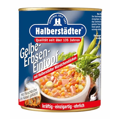 Gelbe Erbsen-Eintopf mit Halberstädter Wurststückchen, 800g von ostprodukte-versand