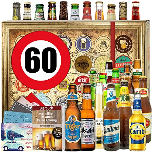Geschenk Ideen 60. Männer - Bier Set - Bier aus aller Welt 24x - Biersorten Adventskalender 2023 von ostprodukte-versand