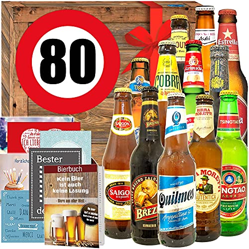 Ideen zum 80. für Männer + Geschenke 80. Geburtstag Mann + Bier Paket Welt von ostprodukte-versand