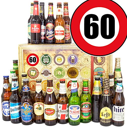 Geschenke für Männer 60. - Bier aus der Welt 24x - Bier Geschenk - Bier Adventskalender 2023 von ostprodukte-versand