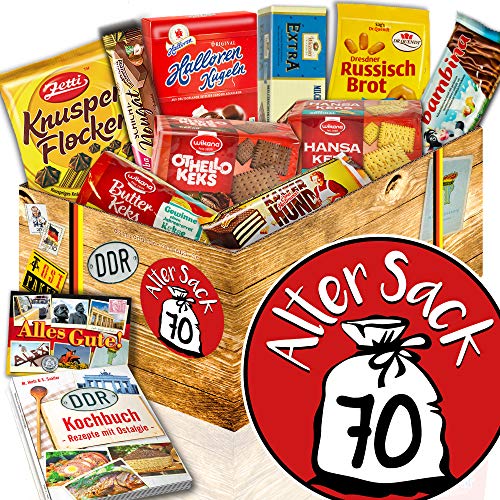 Geschenke mit Keksen/DDR Box/Alter Sack 70 / Geschenkbox für Herren zum 70 von ostprodukte-versand