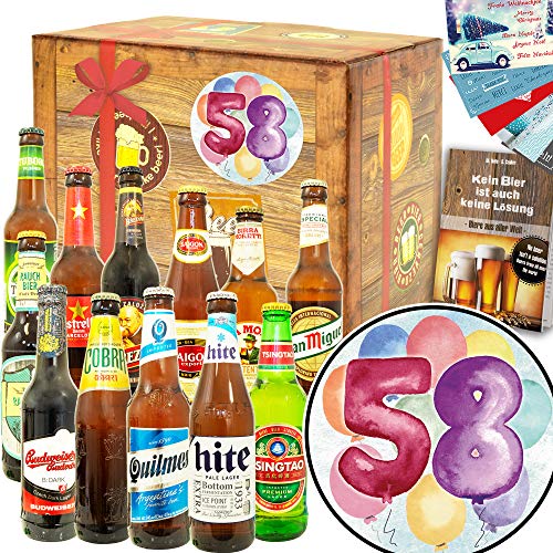 Geschenke zum 58. + Geschenke zum 58. Geburtstag für Mann + Bier Paket Welt von ostprodukte-versand