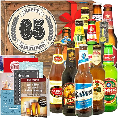 Geschenke zum 65. - 12x Biere der Welt - Geschenke zum 65 Geburtstag Mann Deko von ostprodukte-versand