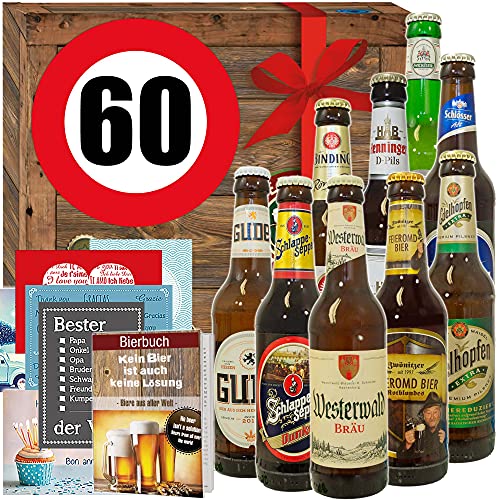 Geschenk für Männer zum 60. / Geschenkset Bier/Biere aus Deutschland von ostprodukte-versand