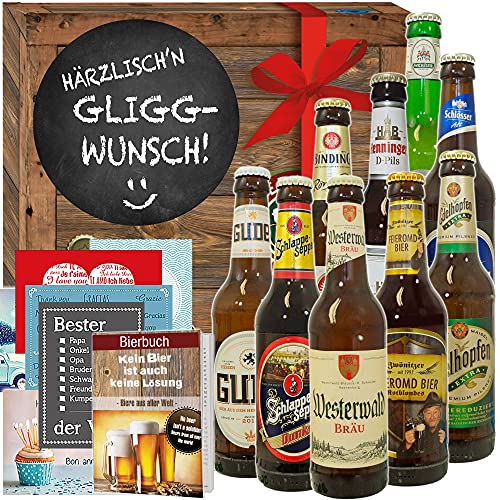 Härrzlisch'n Gliggwunsch ++ Geschenk Spruch lustig ++ Bier aus Deutschland von ostprodukte-versand