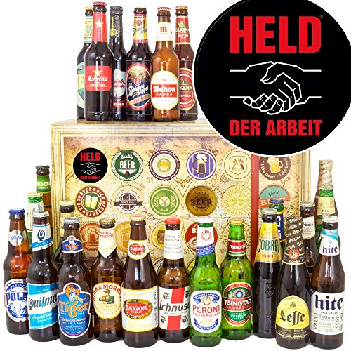 Held der Arbeit - 24 Biersorten der Welt - Held der Arbeit Geschenke - Weihnacht Kalender Bier 2024 2025 von ostprodukte-versand