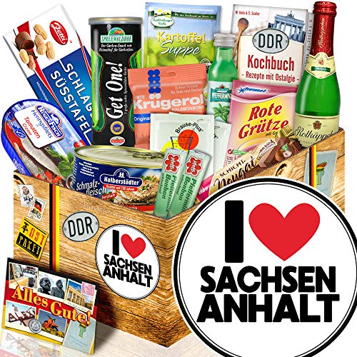 I Love Sachsen-Anhalt ++ DDR Spezialitäten Set ++ Sachsen-Anhalt Geschenkbox von ostprodukte-versand