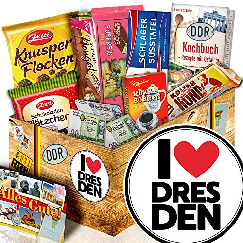 I love Dresden ++ Präsentkorb Schokolade DDR ++ Dresden Geschenkidee von ostprodukte-versand