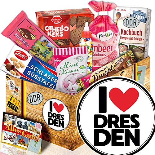 I love Dresden - DDR Set Süßigkeiten - Dresden Geschenkidee von ostprodukte-versand