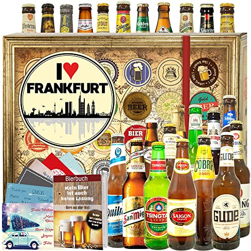 I love Frankfurt - Bier Adventskalender 2024 2025 mit Bieren der Welt und Deutschland - Bier set Welt und DE von ostprodukte-versand