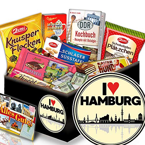 I love Hamburg - Geschenkbox I love Hamburg - Schoko DDR Geschenk Set von ostprodukte-versand